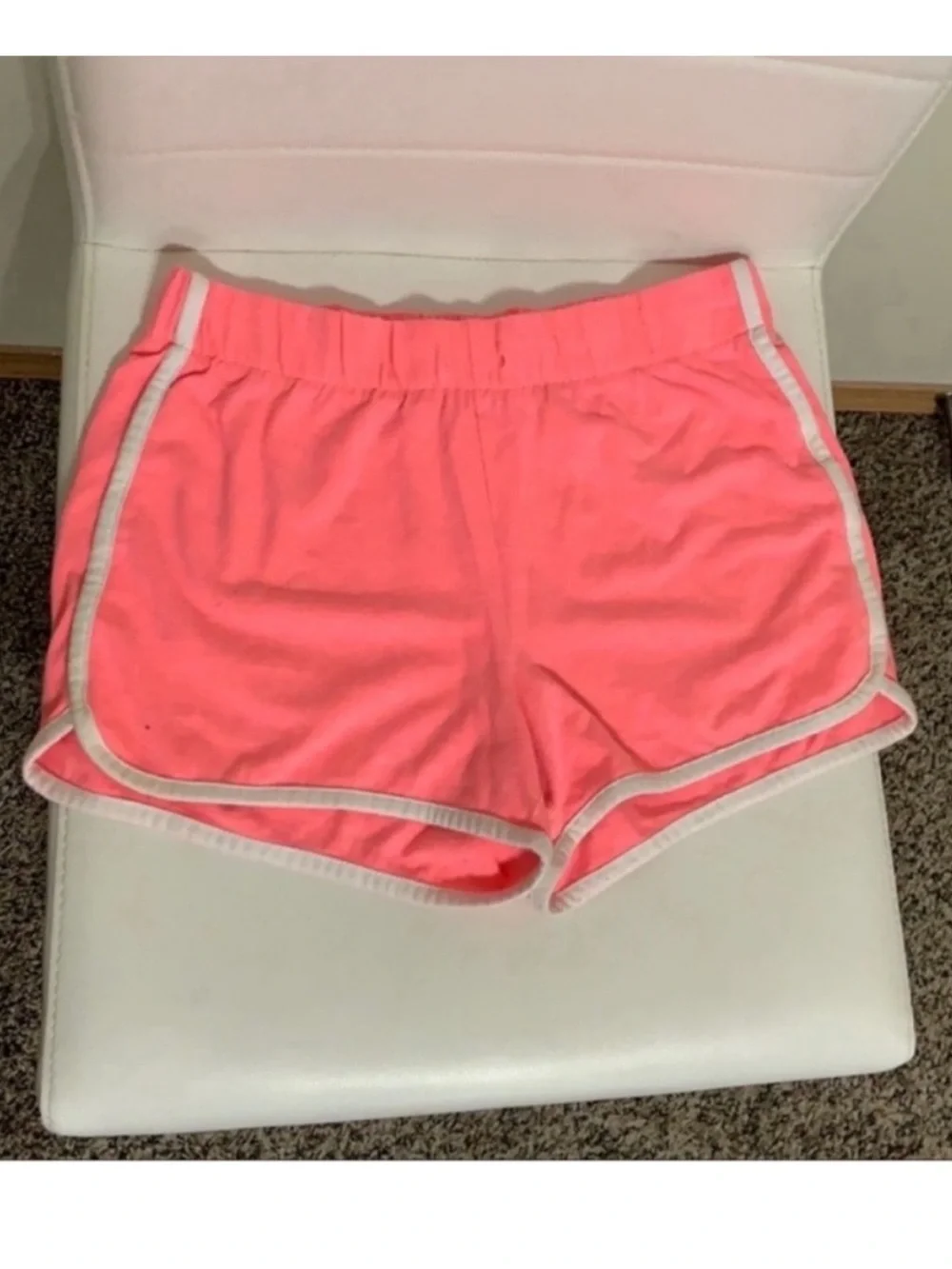 XL girls dolphins shorts hot pink with white - draw string removed